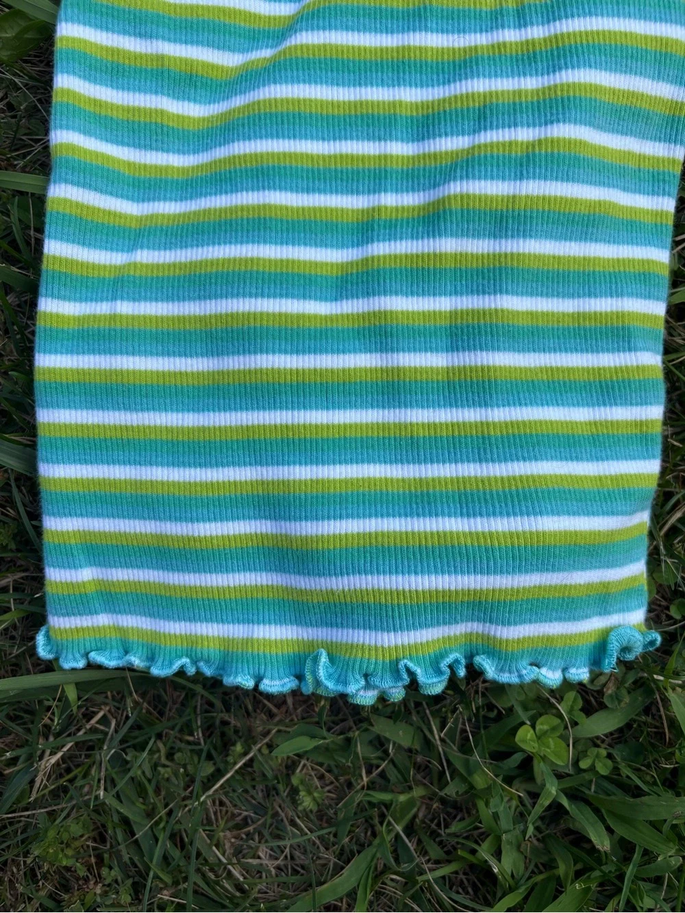Old Navy Blue, Green & White Striped Girls' Tank